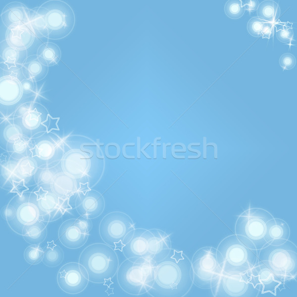 White flares and stars on a pale blue background Stock photo © karenr
