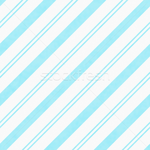 Teal Diagonal Striped Textured Fabric Background Stock photo © karenr
