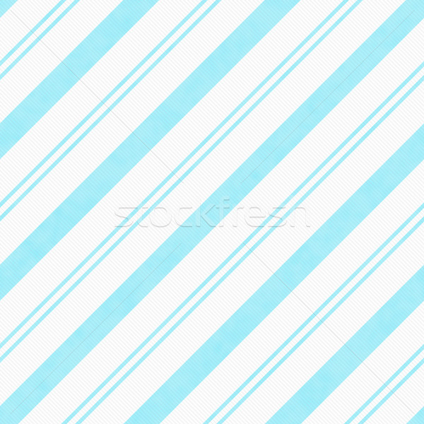 Teal Diagonal Striped Textured Fabric Background Stock photo © karenr