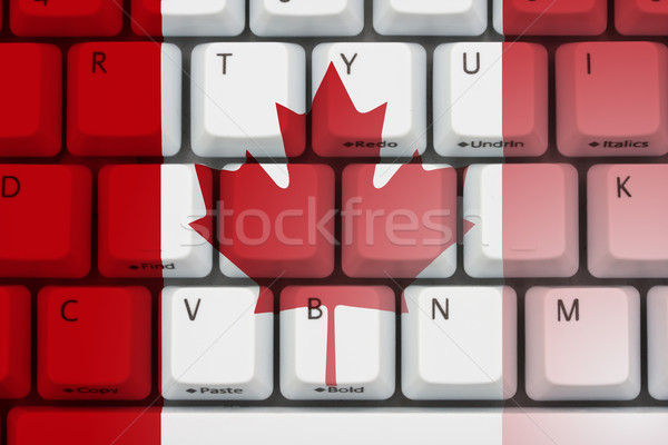 Zdjęcia stock: Outsourcing · Kanada · komputera · liści