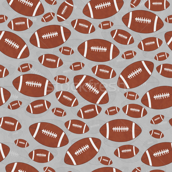 Brown and Gray Football Tile Pattern Repeat Background Stock photo © karenr