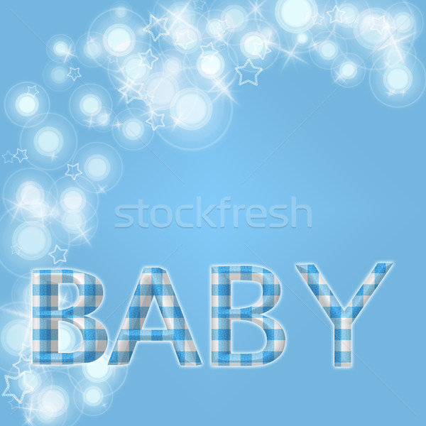 Sápadt kék baba fehér csillag formák Stock fotó © karenr