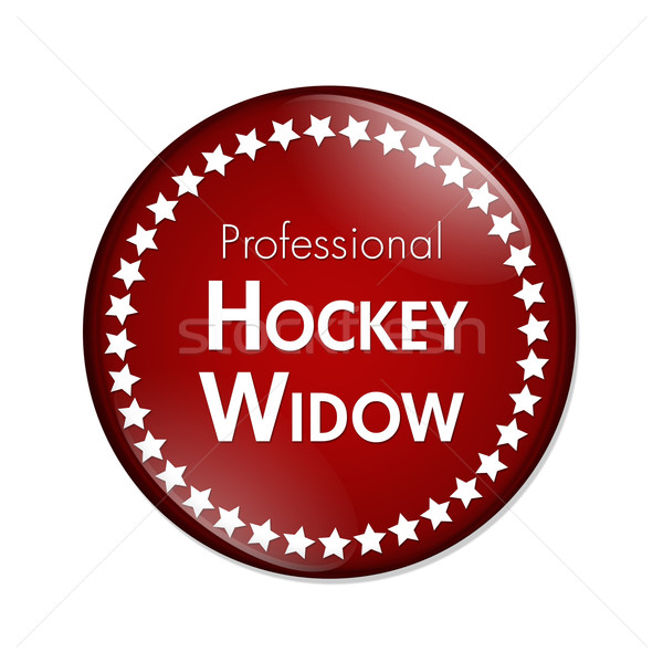 Professionnels hockey veuve bouton rouge blanche [[stock_photo]] © karenr