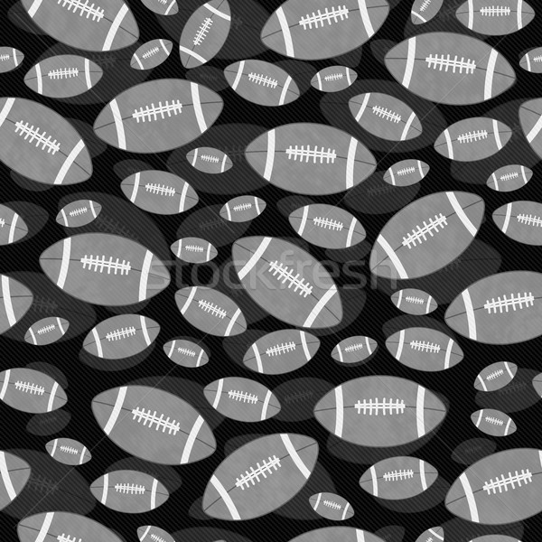 Gray and Black Football Tile Pattern Repeat Background Stock photo © karenr