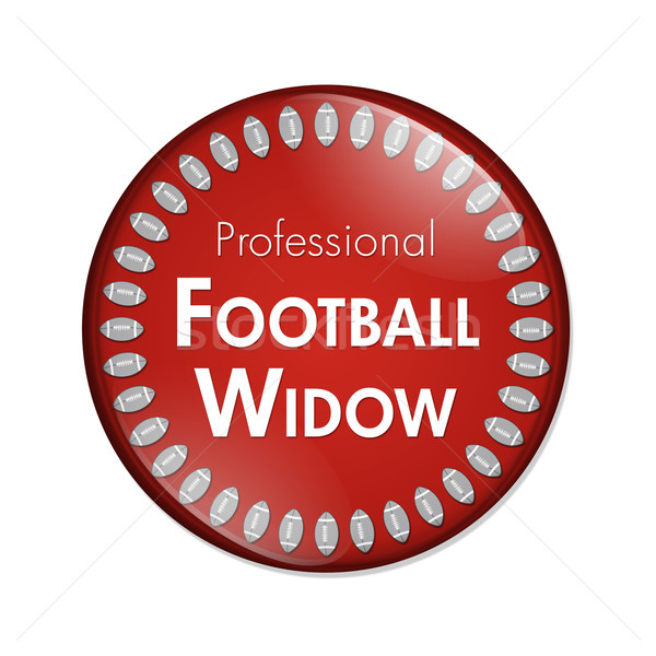 Profesional fotbal vaduva buton roşu alb Imagine de stoc © karenr