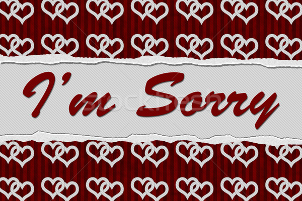 I'm Sorry Message Stock photo © karenr