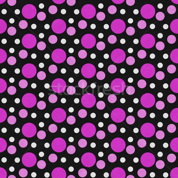Pink, White and Black Polka Dot Tile Pattern Repeat Background Stock photo © karenr