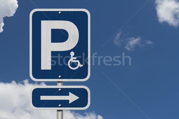 Handicap Parking Sign Stock photo © karenr