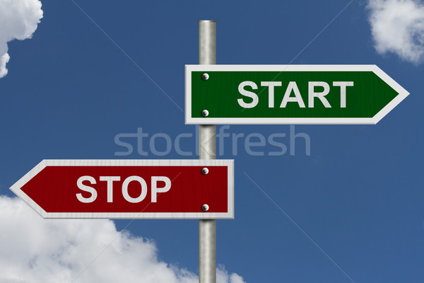 Stop versus Start Stock photo © karenr