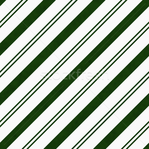 Hunter Green Diagonal Striped Textured Fabric Background Stock photo © karenr