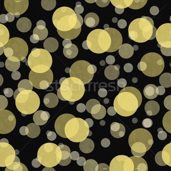 Fekete citromsárga átlátszó pötty csempe minta Stock fotó © karenr