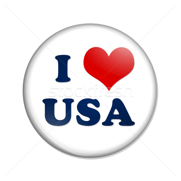I love USA button Stock photo © karenr
