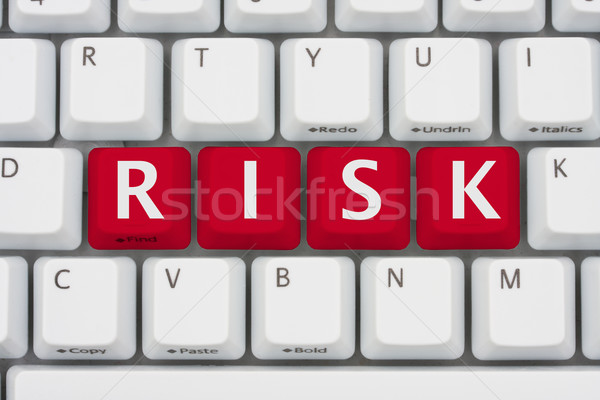 リスク コンピュータ スパイウェア 個人情報の盗難 コンピュータのキーボード 赤 ストックフォト © karenr