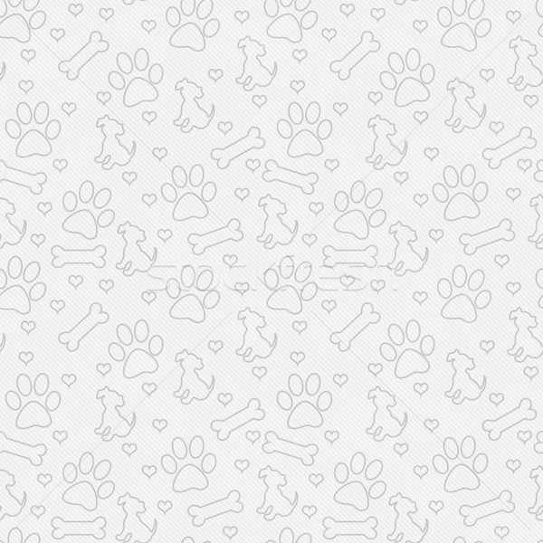 Gray Doggy Tile Pattern Repeat Background Stock photo © karenr