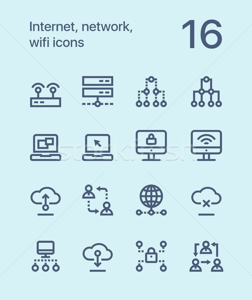 интернет сеть wi-fi иконки веб Сток-фото © karetniy