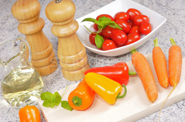 野菜 異なる キッチン 食品 油 サラダ ストックフォト © karin59