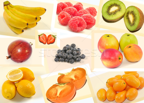 Foto stock: Frutas · fruto · colagem