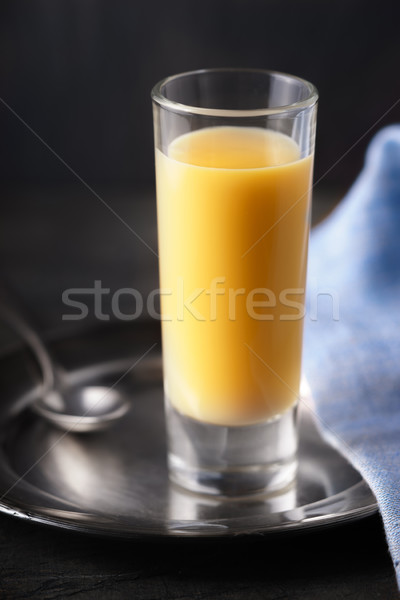 Egg liqueur on the dark background vertical Stock photo © Karpenkovdenis