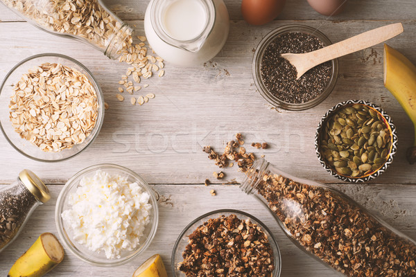Variety of healthy food concept mockup Stock photo © Karpenkovdenis