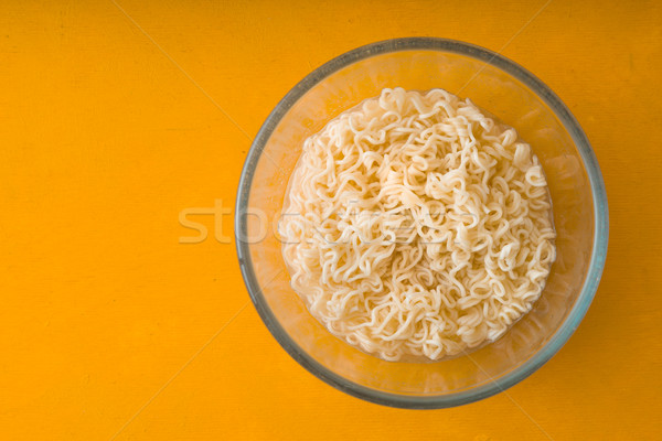 Soup Ramen noodles in glass bowl Stock photo © Karpenkovdenis