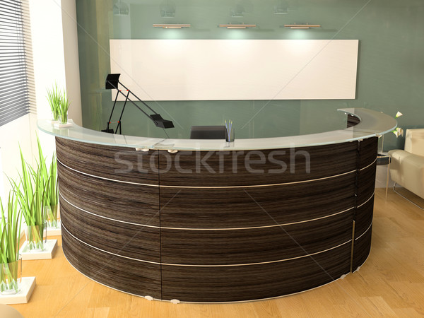 Stock foto: Besetzt · Büro · modernen · Business · Design · Tabelle