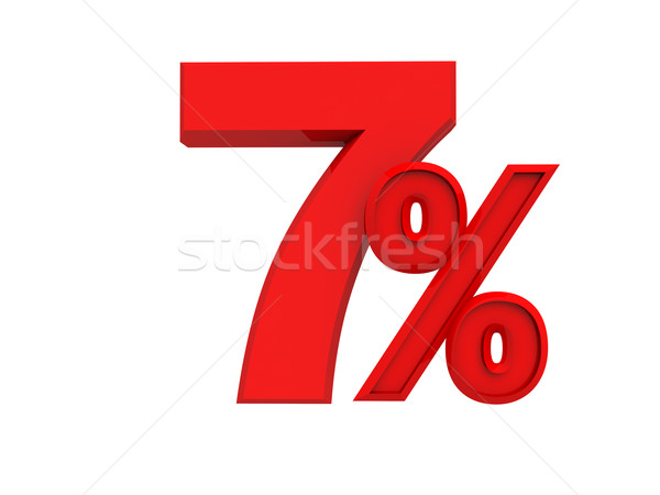 red sign 7 percent Stock photo © kash76
