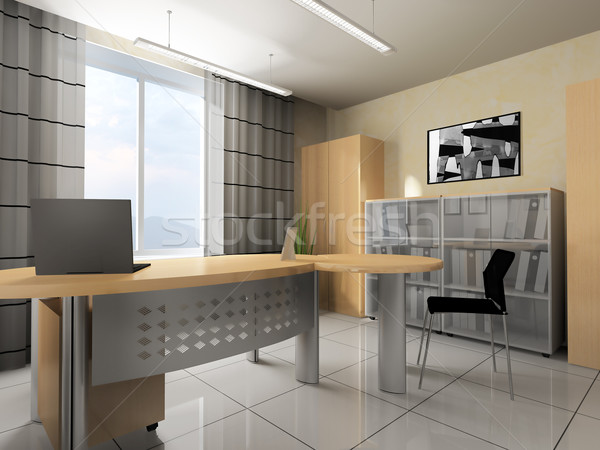 Modern birou interior stil modern 3D Imagine de stoc © kash76