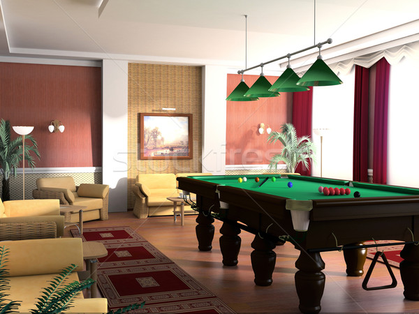 Interior moderna casa diseno tecnología 3D Foto stock © kash76