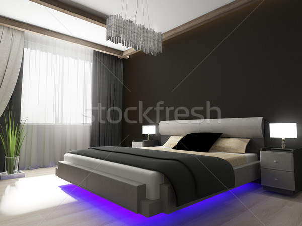 Bedroom in contemporary style Stock photo © kash76