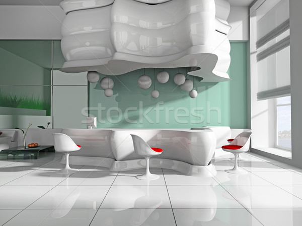 Reception hotel sala 3D immagine costruzione Foto d'archivio © kash76