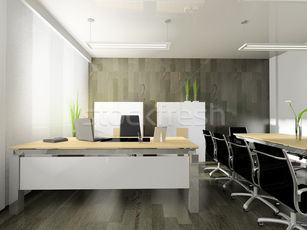 Modernes intérieur bureau 3D image design [[stock_photo]] © kash76