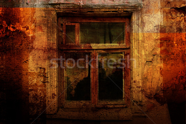 Grunge home Fragment abstrakten Wand Stock foto © kash76