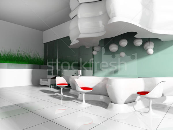 Resepsiyon otel salon 3D görüntü ışık Stok fotoğraf © kash76