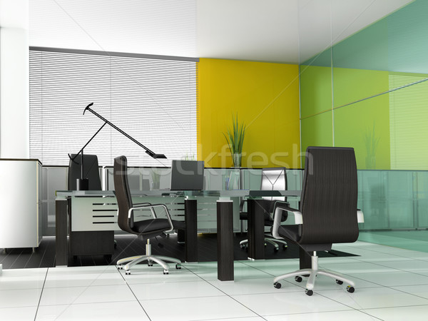 Modernen Zimmer Sitzungen 3d render Business Sitzung Stock foto © kash76