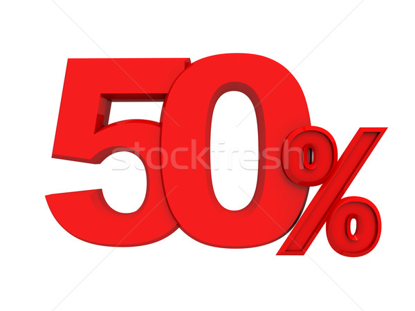 red sign 50 percent Stock photo © kash76