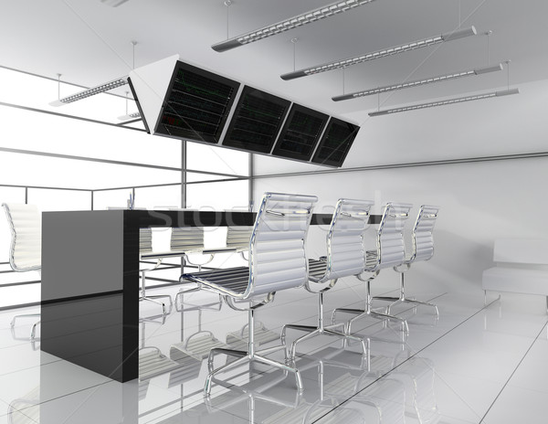 Lugar de trabajo oficina habitación negociación 3D imagen Foto stock © kash76