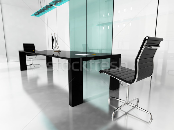 Stockfoto: Kamer · vergaderingen · moderne · 3d · render · ontwerp · meubels