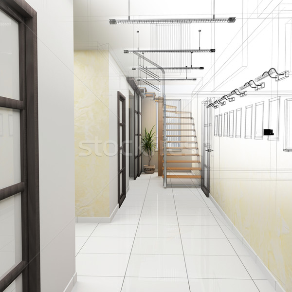 Corridor in modern office Stock photo © kash76