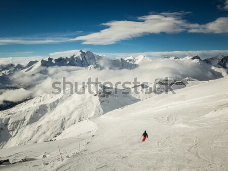 Heiligenblut-Grossglockner ski resort with skiing people  Stock photo © kasjato