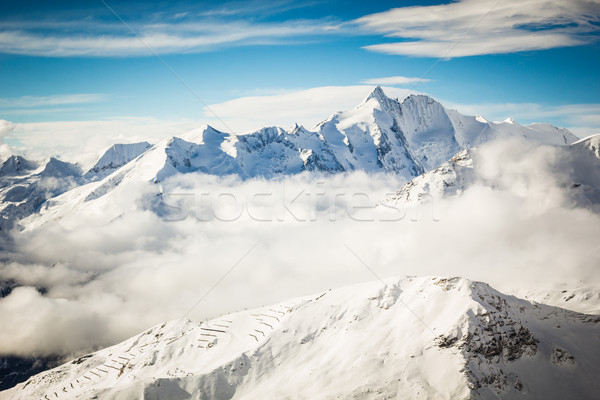 Sí üdülőhely Alpok kilátás sport hegy Stock fotó © kasjato