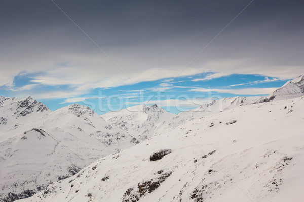 Gyönyörű tél tájkép égbolt háttér béke Stock fotó © kasjato