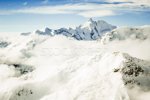Csúcs Ausztria Alpok tél égbolt sport Stock fotó © kasjato