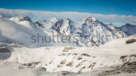 Sí üdülőhely Alpok tél tájkép égbolt Stock fotó © kasjato
