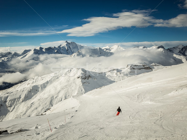 Famous ski resort with Grossglockner in background Stock photo © kasjato