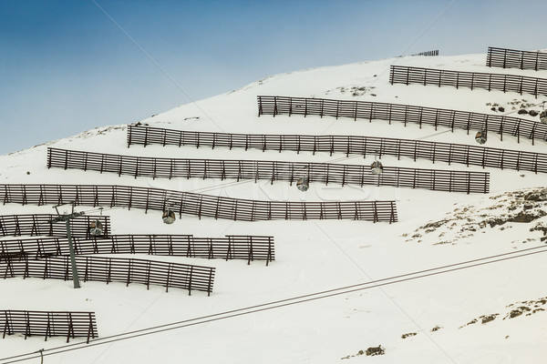 Avalanche barriers on Shareck slope Stock photo © kasjato