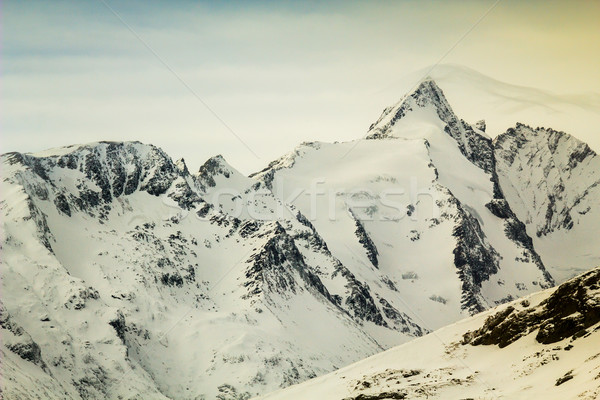 Csúcs Ausztria tél Alpok égbolt sport Stock fotó © kasjato