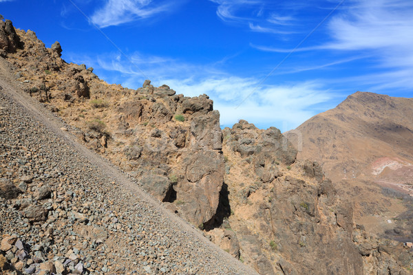 Atlas Mountains. Mountain slope on walking hiking trail. Morocco Stock photo © katya_sorokopudo