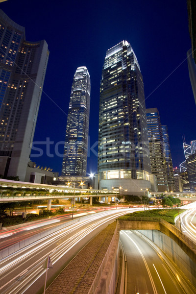 Hong Kong noche uno ocupado distrito coche Foto stock © kawing921