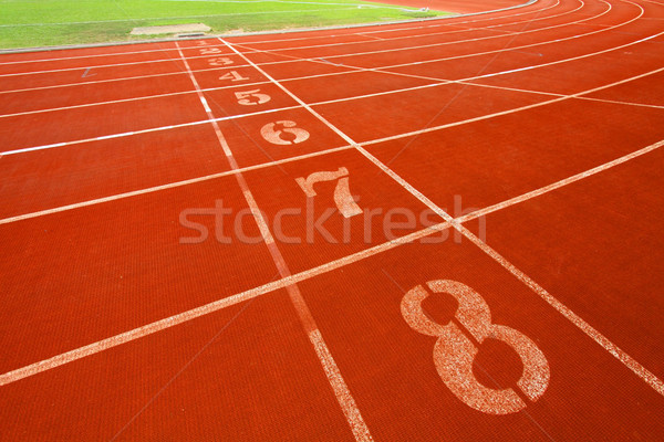 Running track lanes for athletes  Stock photo © kawing921