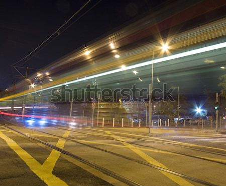 Ruchu Hongkong noc niebo budynku streszczenie Zdjęcia stock © kawing921